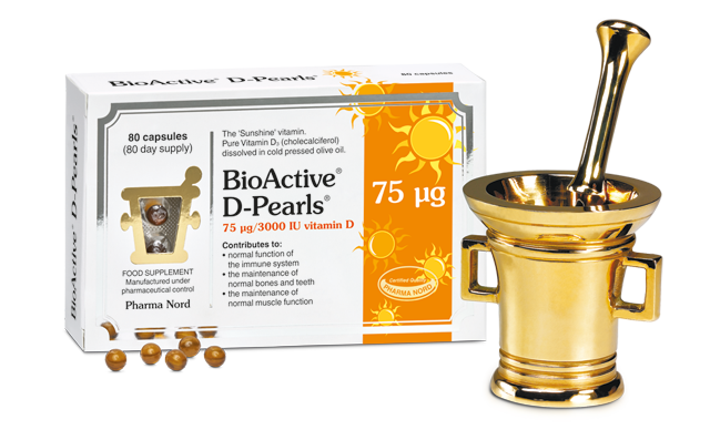 PharmaNord BioActive D-Pearls 75ug- 80 Capsules