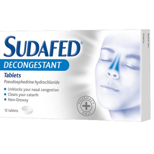 Sudafed Non-Drowsy Decongestant Tablets (12)